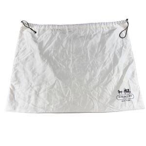 Coach Designer Duster Bag Shoe Handbag Cover Tote Protector Cream Sateen